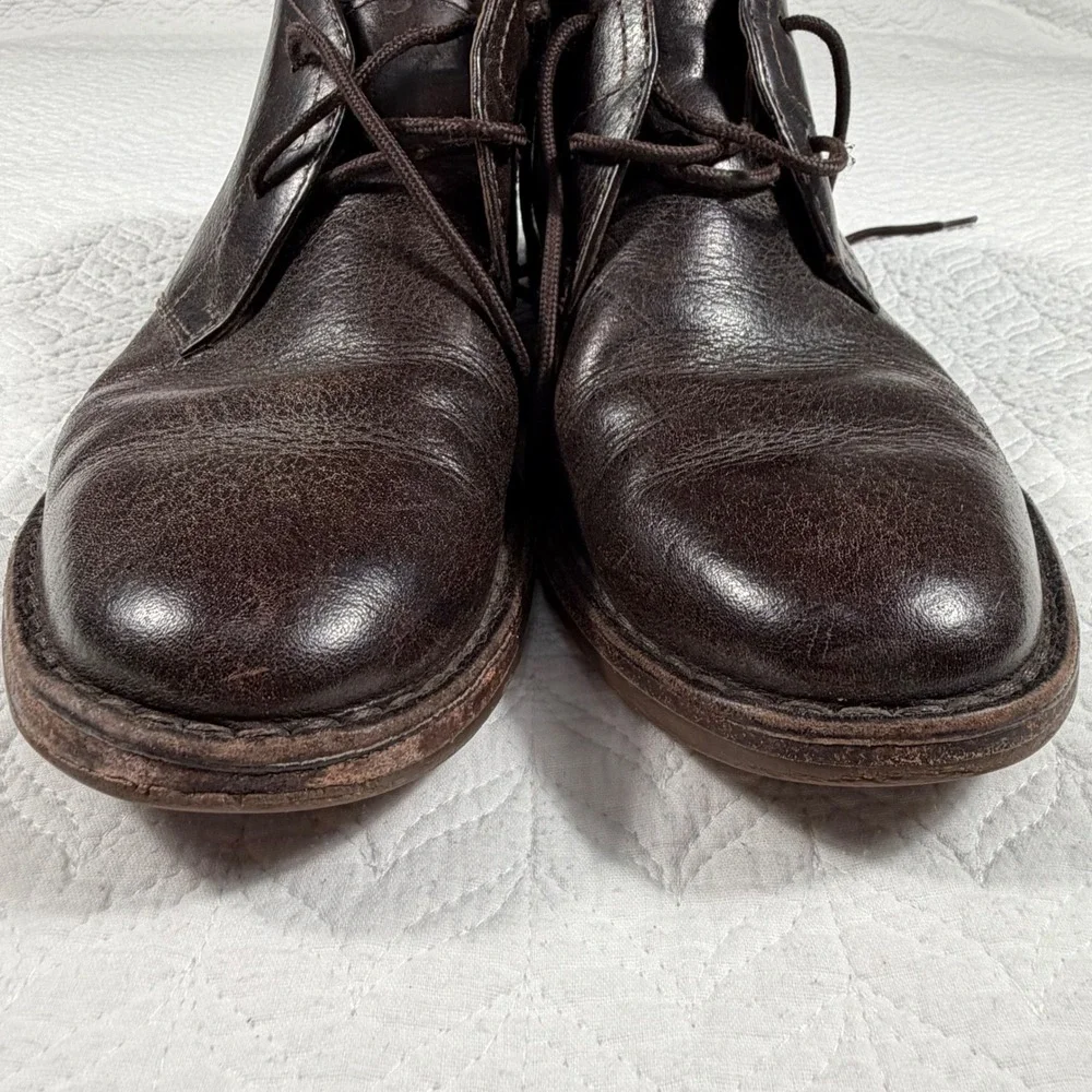 Trask Chukka Boots Mens 12M Dark Brown Leather Core Aesthetic EUC 30-2162‎
